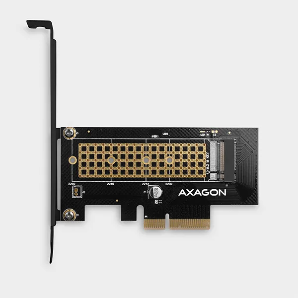 AXAGON PCEM2-N, PCIe x4 - M.2 NVMe M-key slot adaptér, vrátane. LP