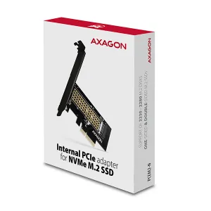 AXAGON PCEM2-N, PCIe x4 - M.2 NVMe M-key slot adaptér, vrátane. LP