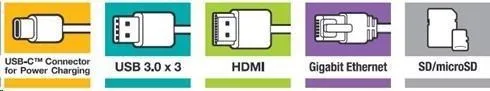 VERBATIM 49142 Multiportový HUB USB-C, 3x USB 3.0, 1x USB-C, HDMI, LAN, SD, microSD, šedý dok