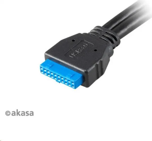Predný panel AKASA HUB 4 portový nabíjací panel USB s duálnym rýchlym nabíjaním 3.0 a duálnym USB 3.1 prístavy