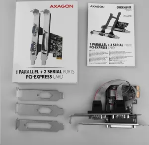 AXAGON PCEA-PSN, PCIe radič - 1x paralelný (LPT) + 2x sériový port (RS232) 250 kbps, vrátane. LP
