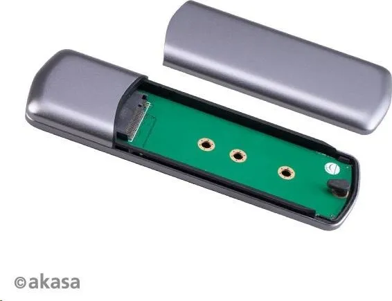 Externý box AKASA pre M.2 disky SSD SATA/NVMe, USB 3.2 Gen 2, 10 Gb/s, hliník