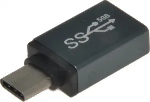 Adaptér PREMIUMCORD USB 3.1 C/male - USB 3.0 A/samica, kovovo sivá, OTG