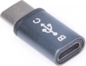 Adaptér PREMIUMCORD USB 3.1 C/male - USB 2.0 Micro-B/ženské, sivá metalíza