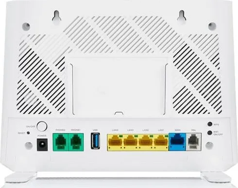 Zyxel DX3301-T0 Wireless AX1800 VDSL2 Modem Router, 4x gigabit LAN, 1x gigabit WAN, 1x USB, 2x FXS