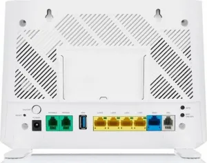 Zyxel DX3301-T0 Wireless AX1800 VDSL2 Modem Router, 4x gigabit LAN, 1x gigabit WAN, 1x USB, 2x FXS