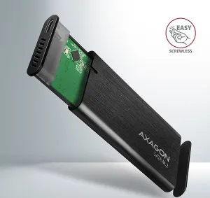 AXAGON EEM2-SBC, USB-C 3.2 Gen 2 - M.2 SATA SSD kovový box RAW, bez skrutiek