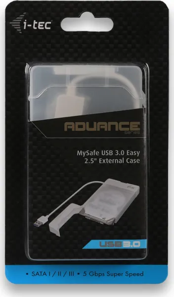 i-tec iTec USB 3.0 MySafe Easy, externý rám pevného disku 6.4 cm / 2.5" pre SATA I/II/III HDD SSD, biely