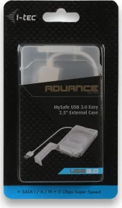 i-tec iTec USB 3.0 MySafe Easy, externý rám pevného disku 6.4 cm / 2.5" pre SATA I/II/III HDD SSD, biely