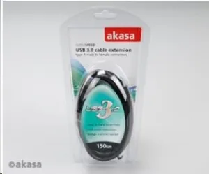 Predlžovací kábel USB AKASA 3.0, A-muž do A-žena, 150cm