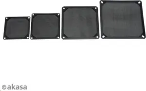 Prachový filter AKASA GRM140-AL01-BK, 140 mm, hliník