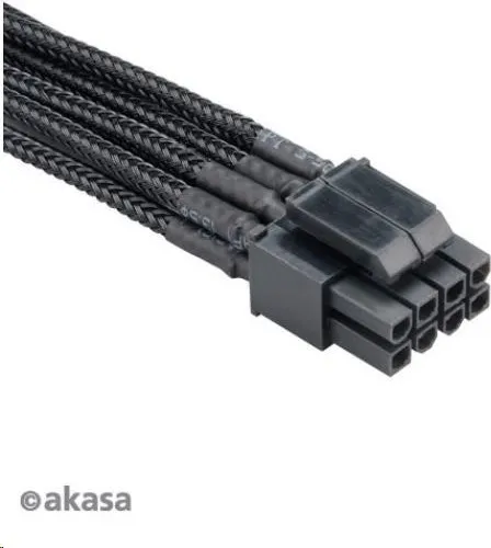 AKASA kábel FLEXA P8 predĺženie na 8pin ATX PSU, 40cm