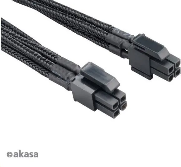 AKASA kábel FLEXA P8 predĺženie na 8pin ATX PSU, 40cm