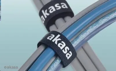 Súprava na viazanie káblov AKASA Tidy Kit 2, 5x uťahovacia páska, suchý zips