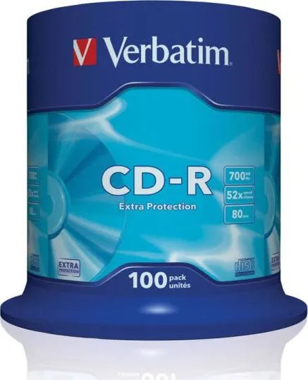 VERBATIM CD-R(100-Pack)Spindle/EP/DL/52x/700MB