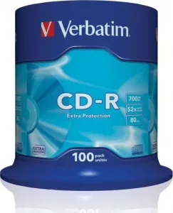 VERBATIM CD-R(100-Pack)Spindle/EP/DL/52x/700MB