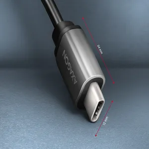 AXAGON RUCM-AFAC, káblová redukcia USB-C (M)  USB-A (F), 20cm, USB 3.2 Gen 1, 3A, ALU