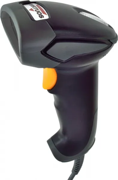 Virtuos CCD čítačka HT-310A s veľkým dosahom, USB (klávesnica/RS232), stojan , čierna