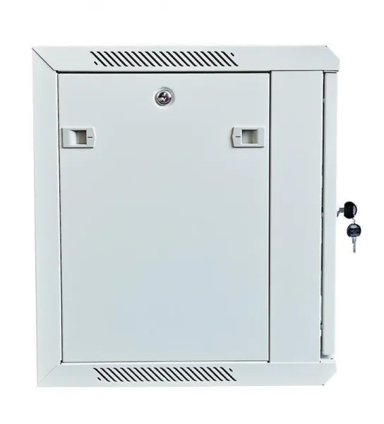 XtendLan 19" nástěnný rozvaděč 12U 600x450, nosnost 60 kg, skleněné dveře, svařovaný, šedý
