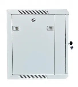 XtendLan 19" nástěnný rozvaděč 12U 600x450, nosnost 60 kg, skleněné dveře, svařovaný, šedý