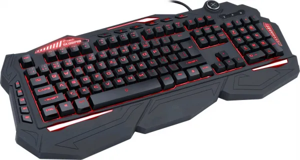C-TECH klávesnice SCORPIA V2 (GKB-119), herní, CZ/SK, 7 barev podsvícení, programovatelná, černá, USB
