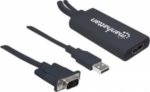 Prevodník MANHATTAN VGA na USB a HDMI