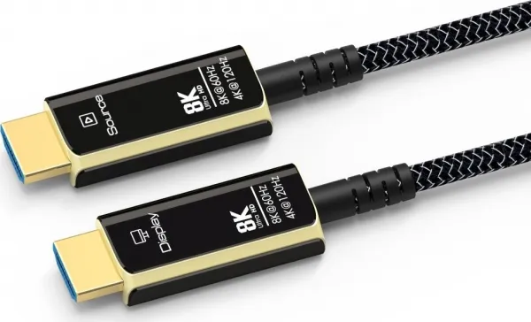 PremiumCord Ultra High Speed HDMI 2.1 optický fiber kabel 8K@60Hz,zlacené 20m