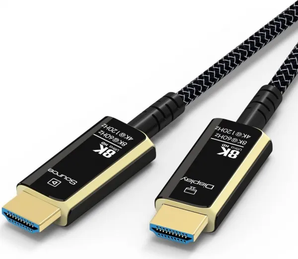 PremiumCord Ultra High Speed HDMI 2.1 optický fiber kabel 8K@60Hz,zlacené 20m