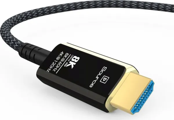 PremiumCord Ultra High Speed HDMI 2.1 optický fiber kabel 8K@60Hz,zlacené 20m