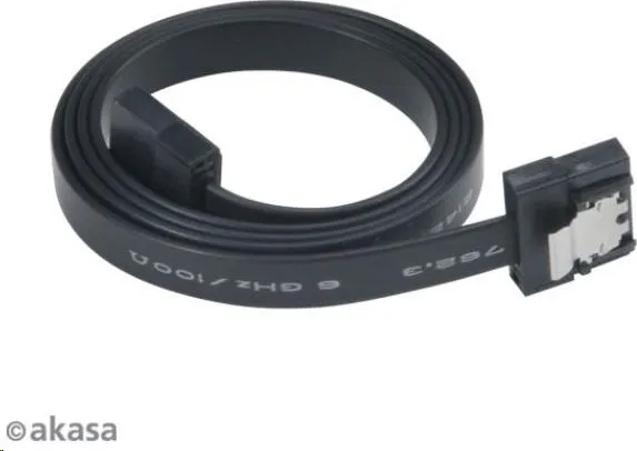 AKASA Super tenký dátový kábel SATA3 pre HDD, SSD a optické mechaniky, čierny, 50 cm