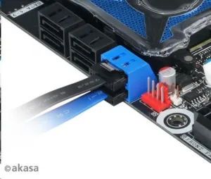 AKASA Super tenký dátový kábel SATA3 pre HDD, SSD a optické mechaniky, čierny, 50 cm