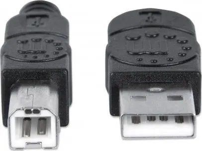 MANHATTAN USB kábel 2.0 Kábel A-B 3 m, čierny