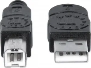 MANHATTAN USB kábel 2.0 Kábel A-B 3 m, čierny