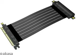 AKASA kábel RISER BLACK X2 Mark IV,PCIe 4.kábel 0 x16 Riser, 20 cm