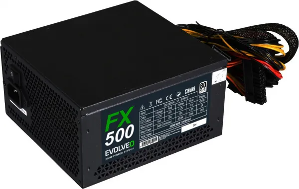 EVOLVEO FX 500 , zdroj 500W ATX, 14cm, tichý, 80+, bulk, záruka 3 roky