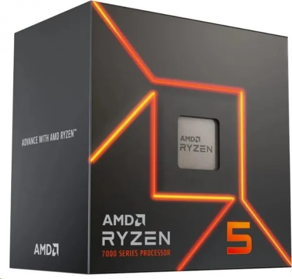 CPU AMD RYZEN 5 7600, 6-core, 3.8GHz, 38MB cache, 65W, socket AM5, BOX