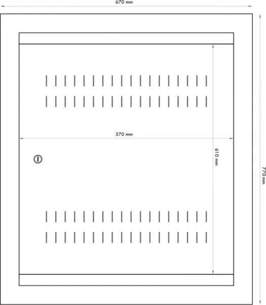 Datacom 19" rozvaděč pod omítku 4U+2U/150mm plech