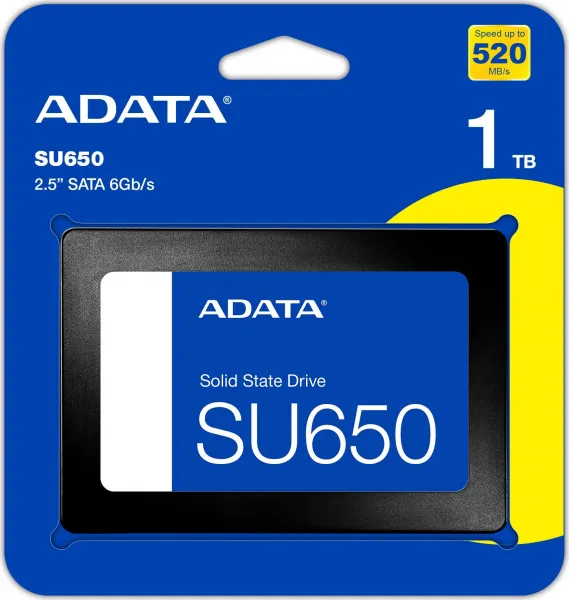 A-Data ADATA SSD 1TB SU650, SATA III, 2.5", (R:520/ W:450MB/s)