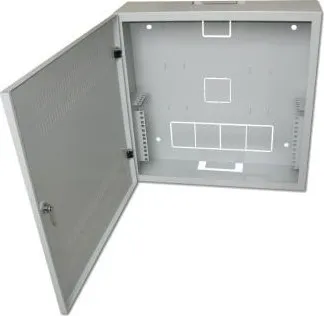 XtendLan 19" nástěnný vertikální rozvaděč 2U+4U 540x150, perforované dveře, šedý