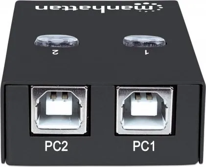 MANHATTAN USB 2.0 přepínač 2:1 (switch, 1 zařízení pro 2 PC)