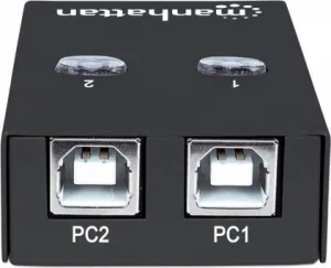 MANHATTAN USB 2.0 přepínač 2:1 (switch, 1 zařízení pro 2 PC)
