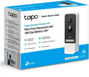 TP-Link Tapo D230S1 Chytrý video zvonek Tapo T230S1 1xTapo D230, 1xTapo H200 (5MP, 2K, WiFi, IR 8m, 1xGbE, microSD)