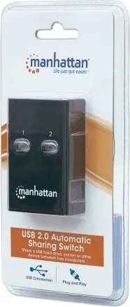 MANHATTAN USB 2.0 přepínač 2:1 (switch, 1 zařízení pro 2 PC)