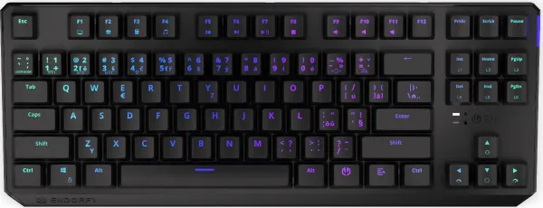 ENDORFY Klávesnice Thock TKL Wireless CZ Red, Mechanická, Bezdrátová, černá