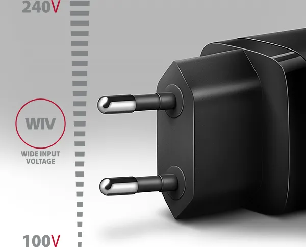 AXAGON ACU-PQ20, nabíjačka do siete 20W, 2x port (USB-A + USB-C), PD3.0/PPS/QC4+/AFC/Apple, čierna