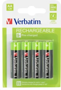 VERBATIM Nabíjecí baterie AA Premium 4-Pack  2500 mAh