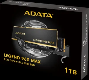 A-Data ADATA SSD 1TB LEGEND 960 MAX, PCIe Gen4 x4, M.2 2280, (R:7400/ W:6000MB/s)