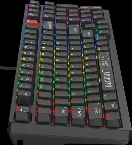 A4tech Bloody S98 Black RGB mechanická herní klávesnice, USB, CZ