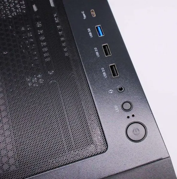 1stCOOL skříň GAMER 5, Mid tower, AU, USB 3.0, USB-C, 2x 140 ARGB Fan, 1x 120 ARGB Fan, bez zdroje, černá