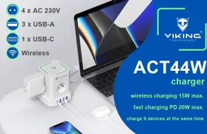 Viking síťový adaptér ACT44W